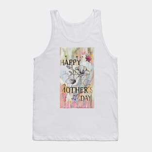 Mothers day Card, flower design art print Tank Top